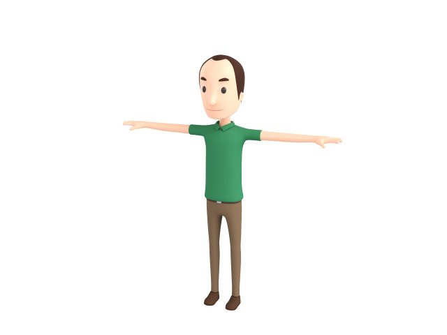cartoonman044 man 3D Model .c4d .max .obj .3ds .fbx .stl .blend 