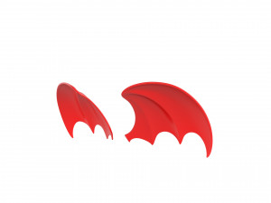 Red Devil Wings 3D Model