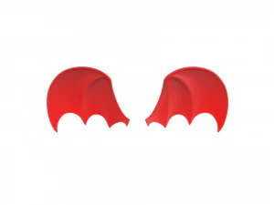 Red Devil Wings 3D Model