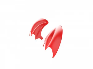 Red Devil Wings 3D Model