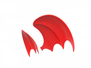 Red Devil Wings 3D Model