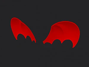 Red Devil Wings 3D Model