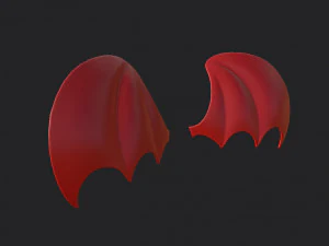Red Devil Wings 3D Model