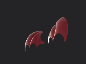 Red Devil Wings 3D Model