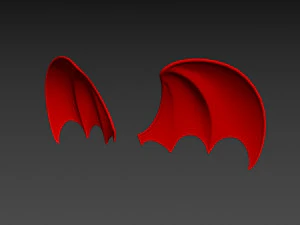 Red Devil Wings 3D Model