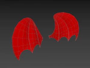 Red Devil Wings 3D Model