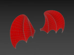 Red Devil Wings 3D Model