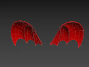 Red Devil Wings 3D Model