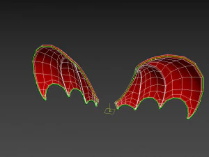Red Devil Wings 3D Model