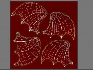 Red Devil Wings 3D Model