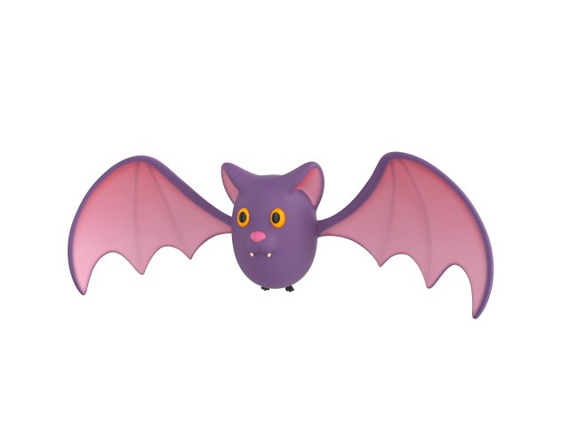 Cartoon Bat 3D 모델 .c4d .max .obj .3ds .fbx .stl .blend 