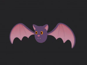 Cartoon Bat 3D Model
