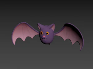 Cartoon Bat 3D Model