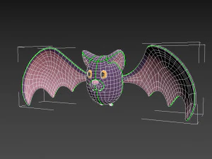 Cartoon Bat 3D Model
