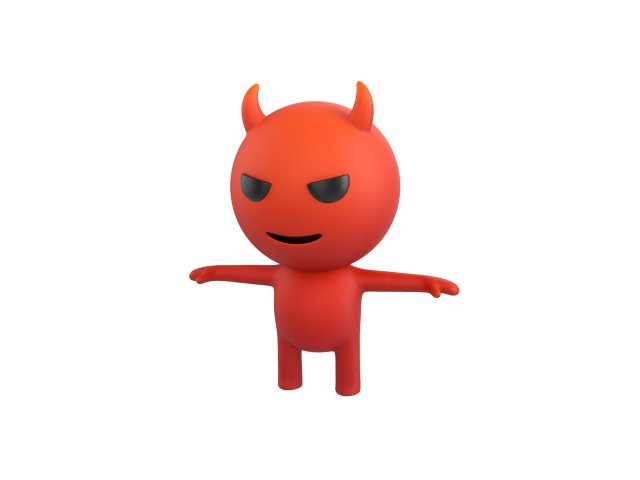 Devil Character 3D Model .c4d .max .obj .3ds .fbx .stl .blend 