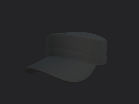 Black Patrol Cap 3D Model