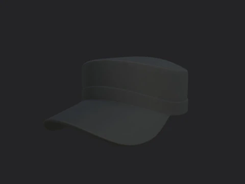 Black Patrol Cap 3D Model