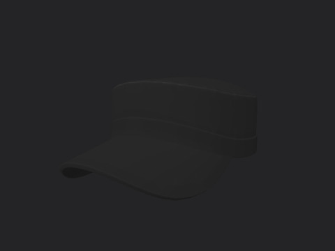 Black Patrol Cap 3D Model