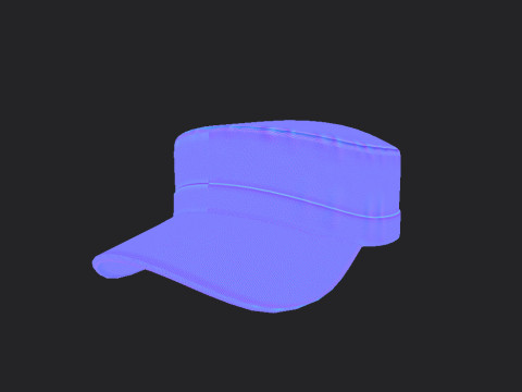 Black Patrol Cap 3D Model