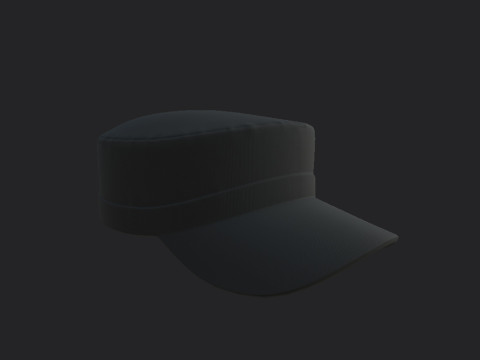 Black Patrol Cap 3D Model