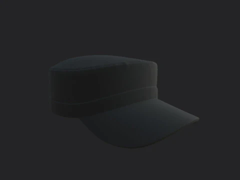 Black Patrol Cap 3D Model