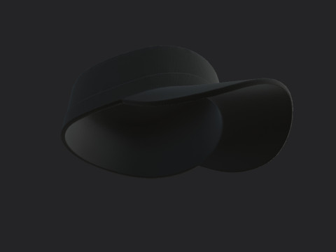 Black Patrol Cap 3D Model
