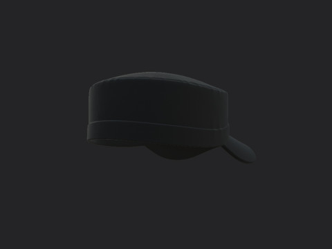 Black Patrol Cap 3D Model