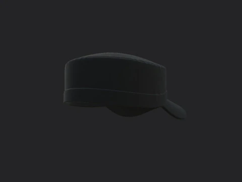 Black Patrol Cap 3D Model