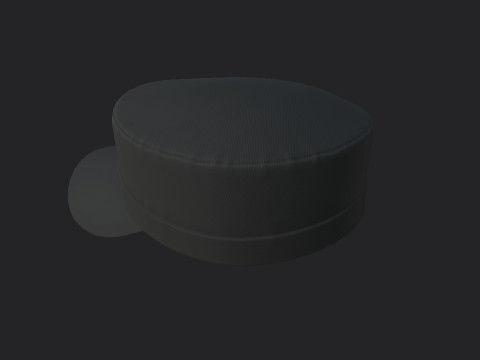 Black Patrol Cap 3D Model