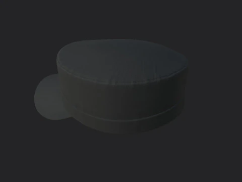 Black Patrol Cap 3D Model