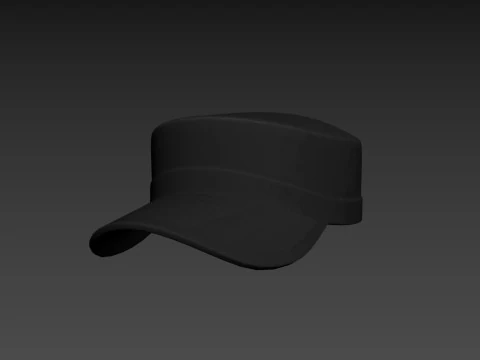 Black Patrol Cap 3D Model