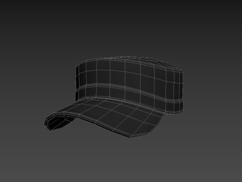 Black Patrol Cap 3D Model