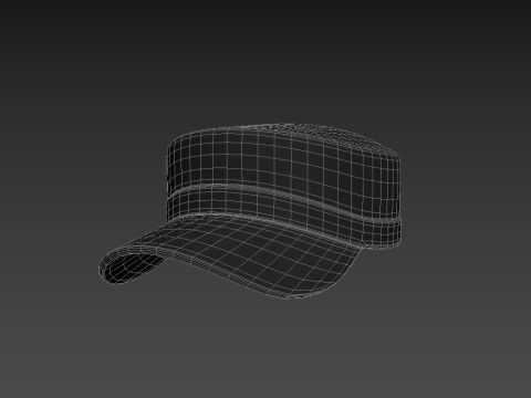 Black Patrol Cap 3D Model