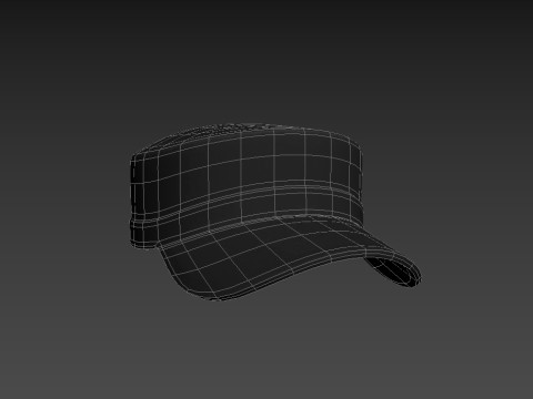 Black Patrol Cap 3D Model