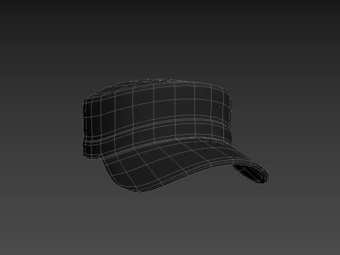 Black Patrol Cap 3D Model
