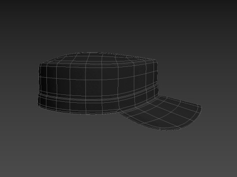 Black Patrol Cap 3D Model