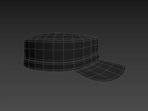 Black Patrol Cap 3D Model