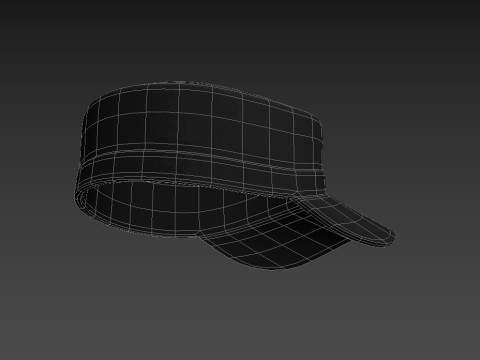 Black Patrol Cap 3D Model