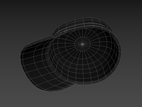Black Patrol Cap 3D Model