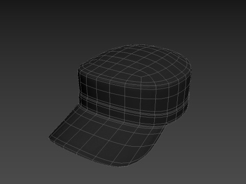 Black Patrol Cap 3D Model
