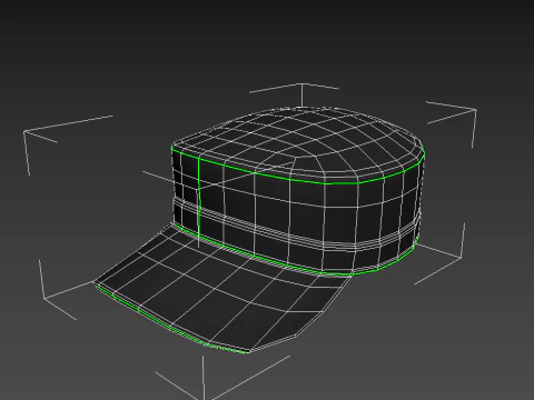 Black Patrol Cap 3D Model