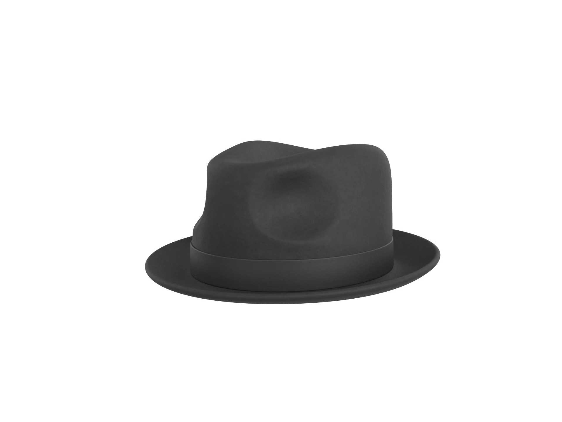 Fedora Hat 3D Model .c4d .max .obj .3ds .fbx .stl .blend 