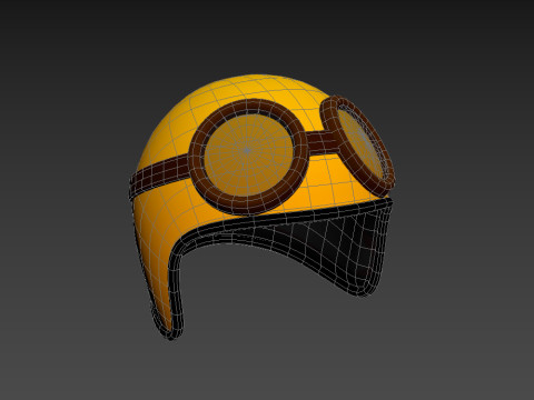 Motorcycle Helmet With Goggles 3D 模型