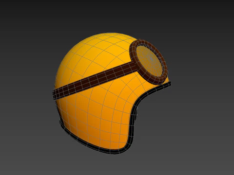 Motorcycle Helmet With Goggles 3D Model