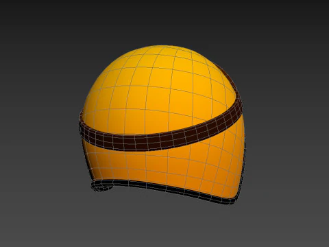 Motorcycle Helmet With Goggles 3D Model