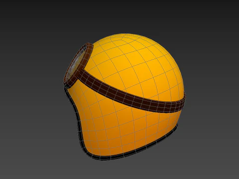 Motorcycle Helmet With Goggles 3D Model