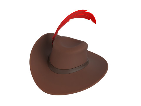 Musketeer Hat 3D Модель