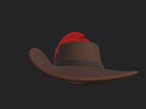 बन्दूकधारी टोपी 3D मॉडल