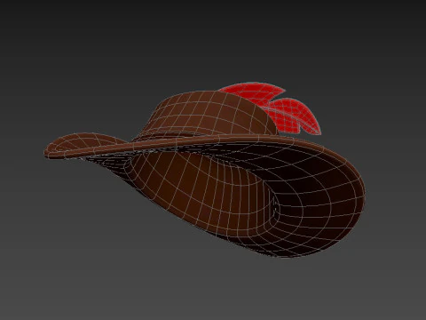 बन्दूकधारी टोपी 3D मॉडल