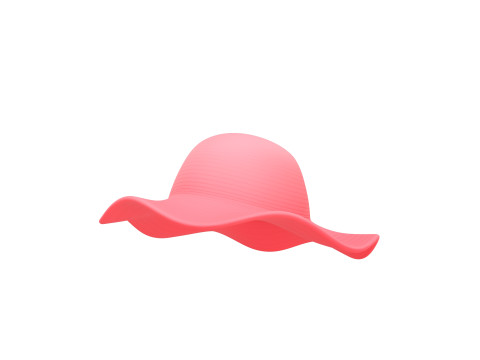 Pink Summer Hat 3D Model